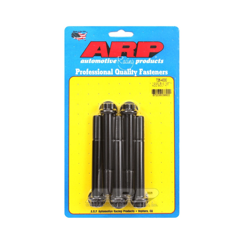 Set de șuruburi și piulițe universale ARP 1/2-20 – Black Oxyde, 12 capete x 5 - ARP-726-4000 - 726-4000 - 3666618199252